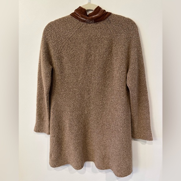 J. Jill wool duster sweater with crushed velvet accent, size M - Picture 4 of 4